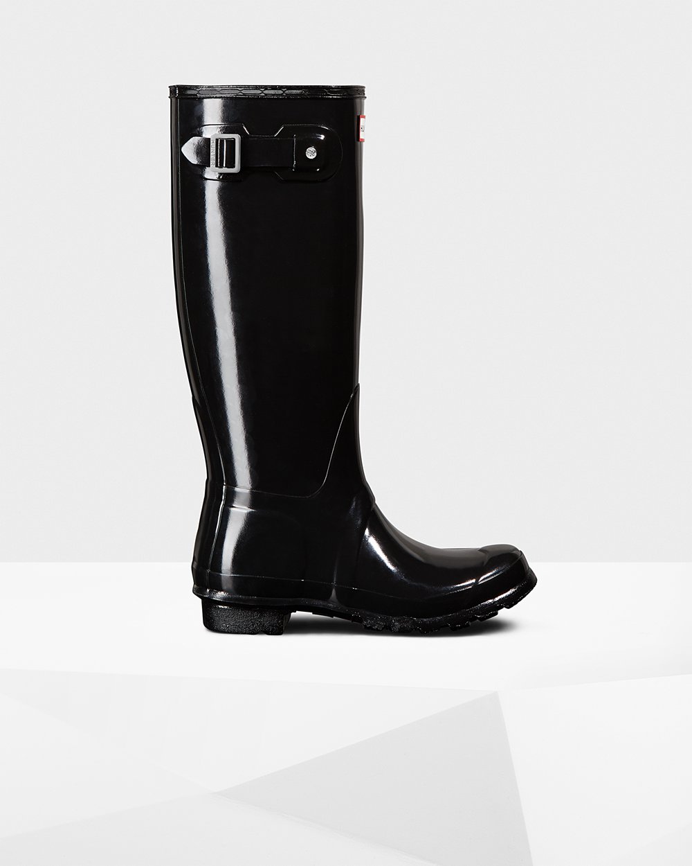 Women Hunter Original Gloss | Tall Rain Boots Black | NZ-41968-KZTM